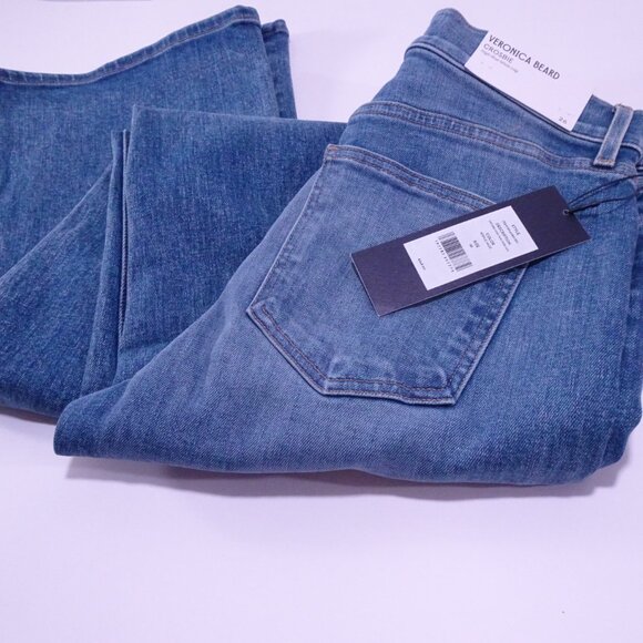 Veronica Beard Crosbie High Rise Wide Leg Jeans Ripple Haze 24 25 26 27 NWT 348 - Picture 12 of 14